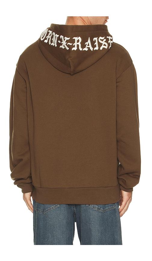 Born x Raised Embroidered Hoodie in Brown by BORNXRAISED