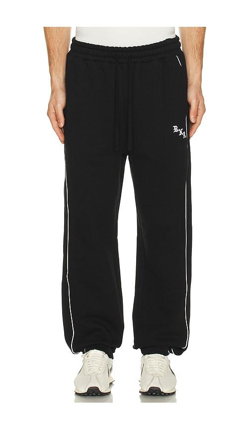 Born x Raised Piped Sweatpants in Black by BORNXRAISED