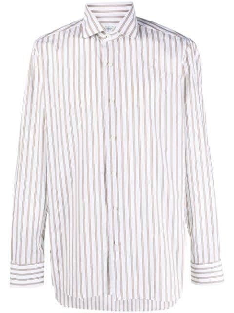 cotton striped shirt by BORRELLI
