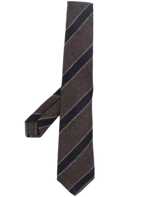 diagonal-stripe wool tie by BORRELLI