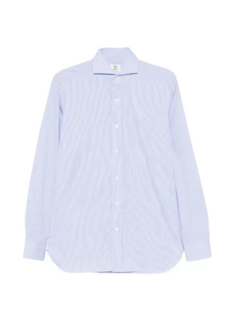 micro-check cotton shirt by BORRELLI