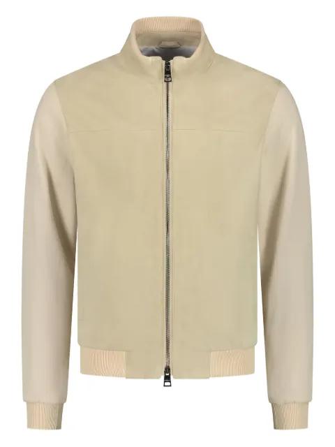 suede bomber jacket by BORRELLI