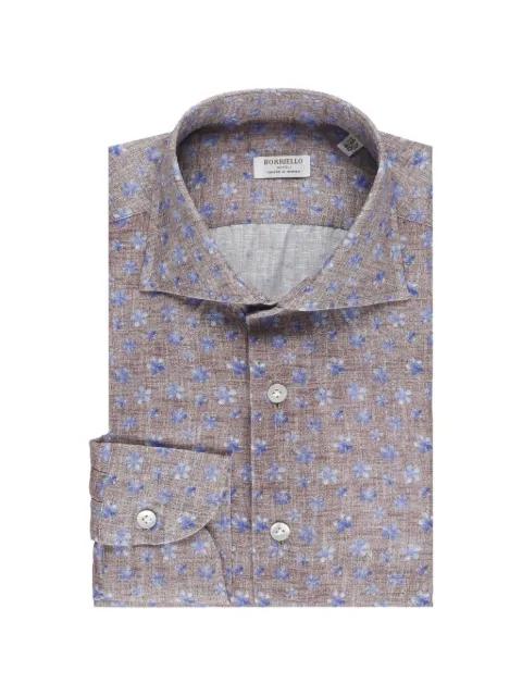 floral-print spread-collar shirt by BORRIELLO NAPOLI