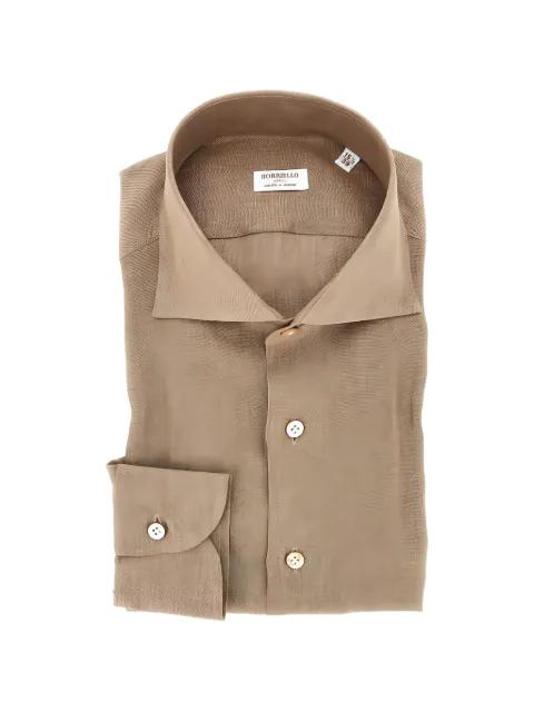 spread-collar linen shirt by BORRIELLO NAPOLI