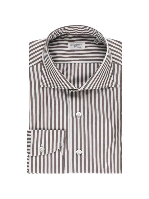 striped spread-collar shirt by BORRIELLO NAPOLI