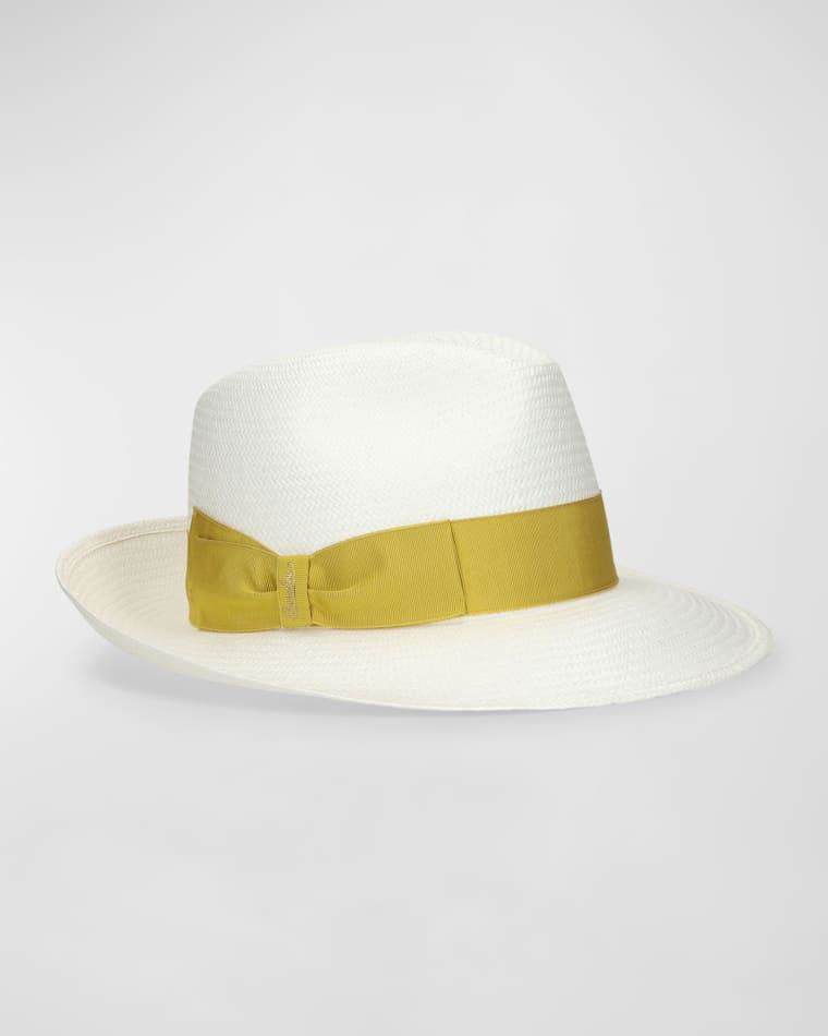 Guilietta Panama Fedora With Grosgrain Bow Band by BORSALINO