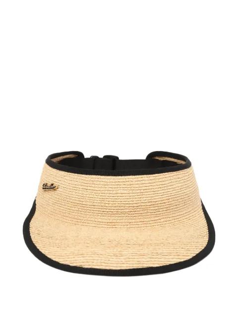 Jenny logo-plaque straw visor by BORSALINO