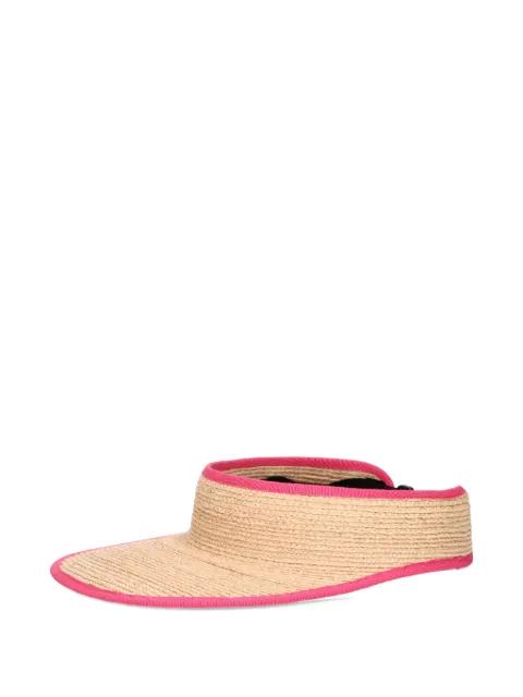 Jenny woven contrast-trim visor by BORSALINO