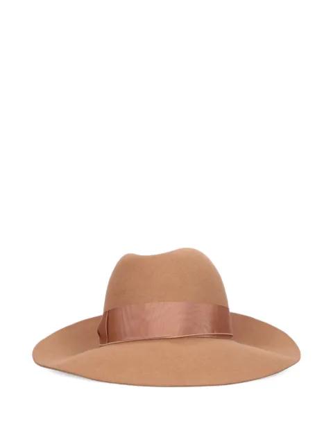 Monica ribbon-detail hat by BORSALINO