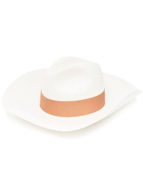 Sophie ribbon-detail sun hat by BORSALINO