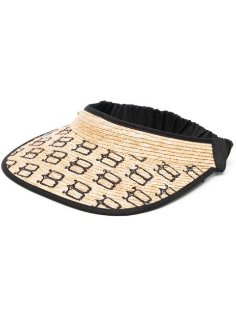 Visor B braided-straw visor by BORSALINO