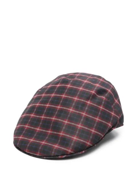 checked cotton hat by BORSALINO