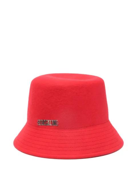 logo-plaque bucket hat by BORSALINO