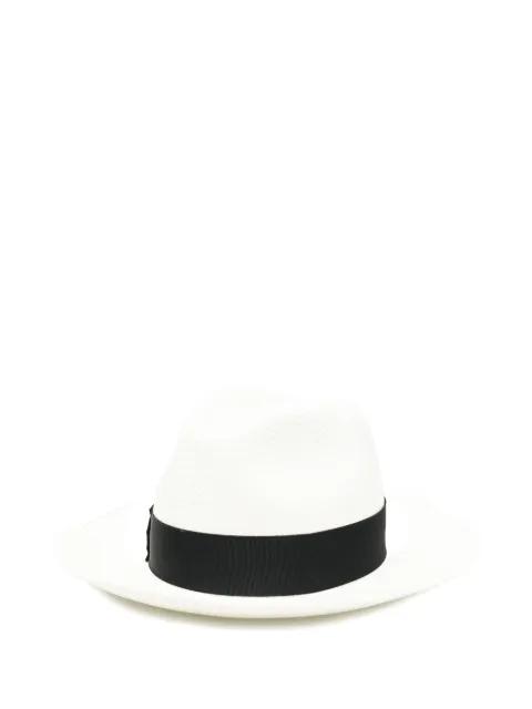 ribbon straw hat by BORSALINO