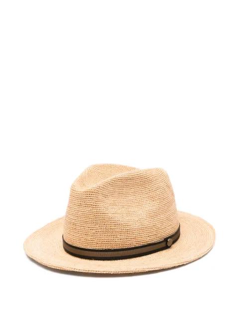 ribbon straw hat by BORSALINO