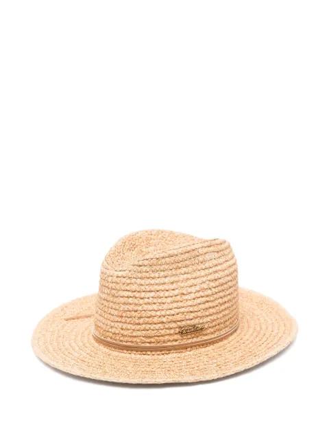 straw fedora hat by BORSALINO