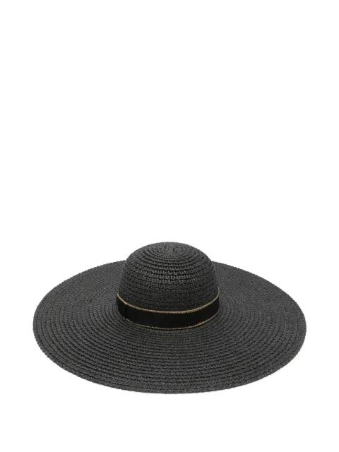 wide-brim woven sun hat by BORSALINO