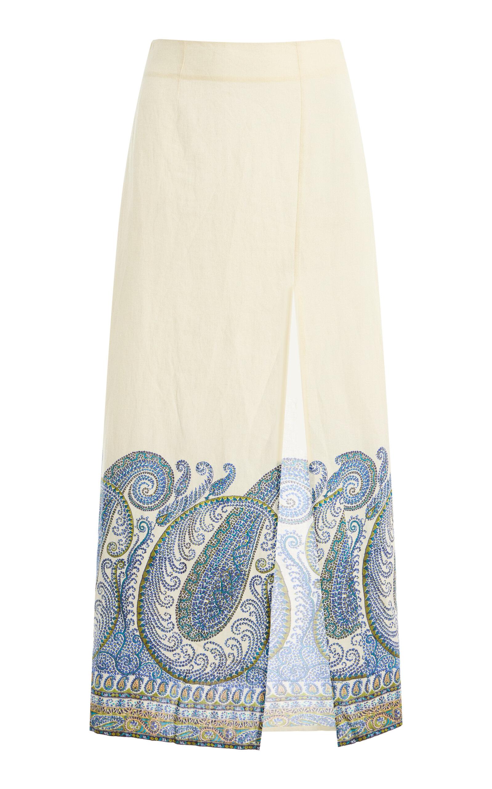 BOTEH Arcadia Paisley Maxi Skirt W Split - Moda Operandi by BOTEH
