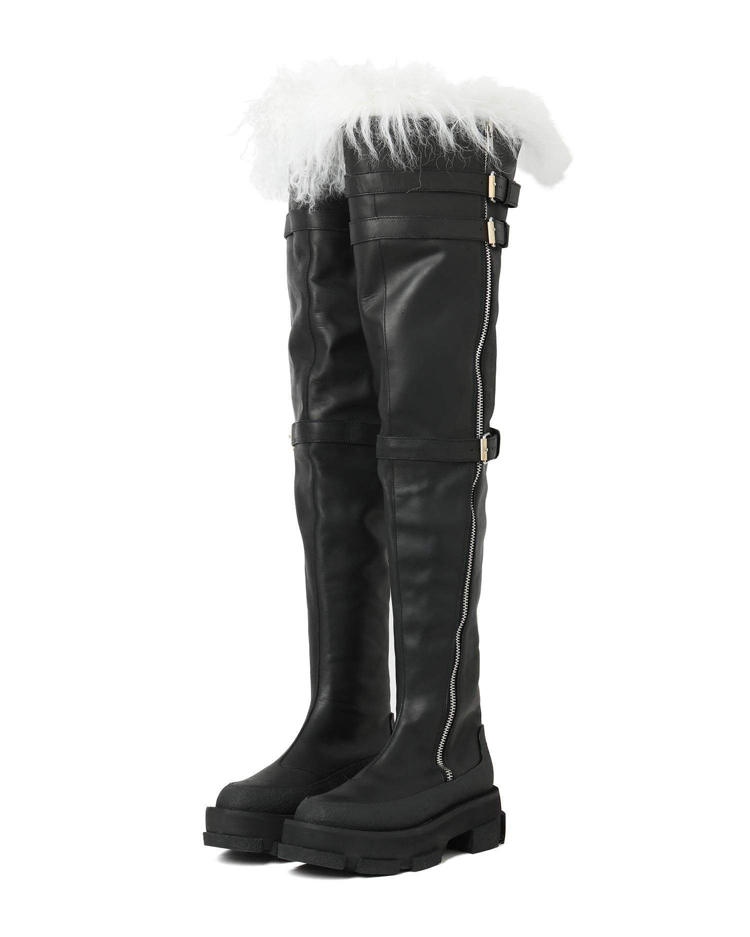 X Dion Lee Gao platform shearling boots by BOTH | jellibeans
