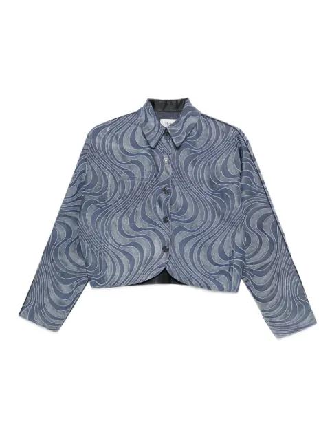 button-up wave-pattern jacket by BOTSI