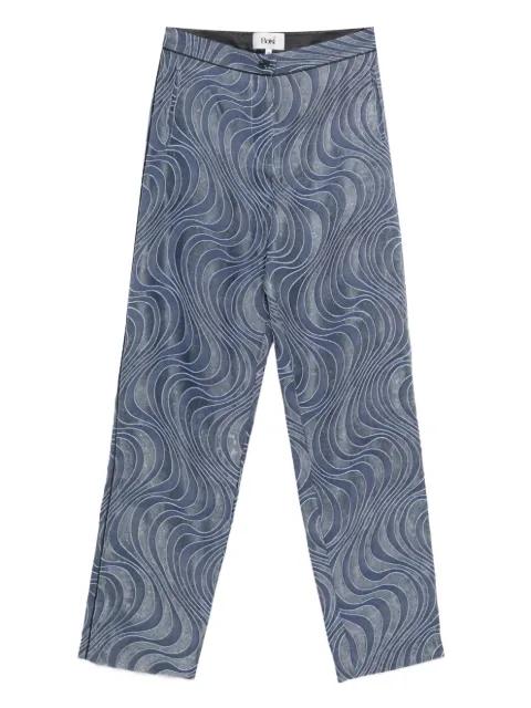 illusion-print trousers by BOTSI