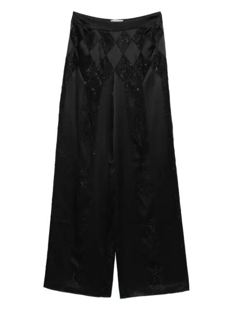 lace panel trousers by BOTSI