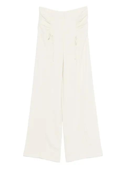 ruched-design drawstring-detail trousers by BOTSI
