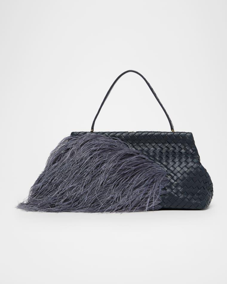 1998 Feather Leather Shoulder Bag by BOTTEGA VENETA