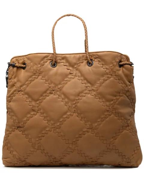 2008 Intrecciato Trimmed Leather Croisette Drawstring tote bag by BOTTEGA VENETA 