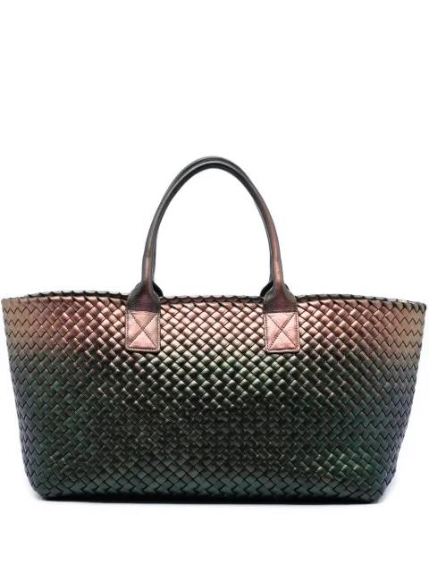2010 Medium Iridescent Nappa Intrecciato Cabat tote bag by BOTTEGA VENETA 