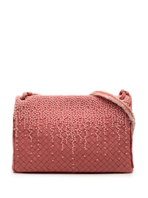 2010 Nappa Intrecciato Embroidered Fold Over crossbody bag by BOTTEGA VENETA 