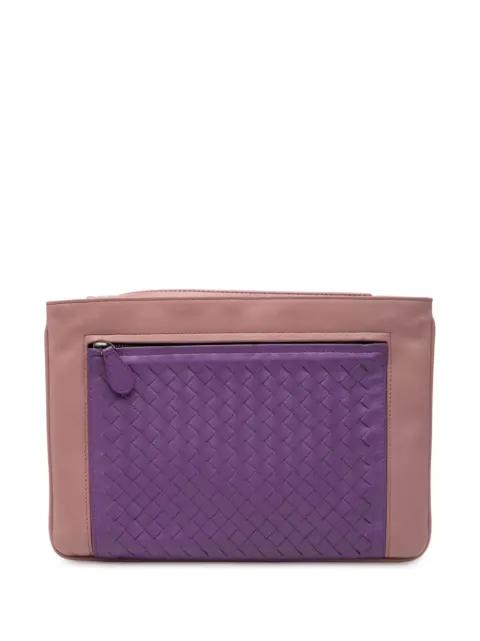 2012-2025 Bicolor Nappa Intrecciato Wristlet clutch bag by BOTTEGA VENETA 