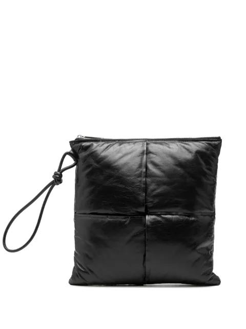 2012-2025 Leather Intrecciato Padded Square Pouch clutch bag by BOTTEGA VENETA 