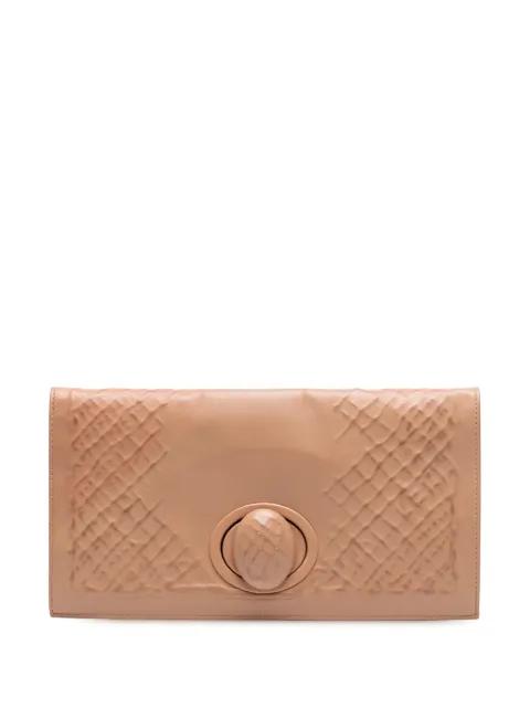 2012-2025 Nappa Embossed Intrecciato Turn Lock clutch bag by BOTTEGA VENETA 