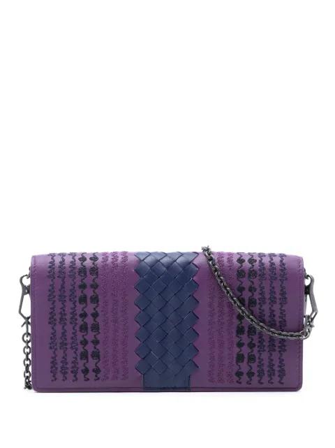 2012-2025 Nappa Intrecciato Embroidered Continental Wallet on Chain crossbody bag by BOTTEGA VENETA 