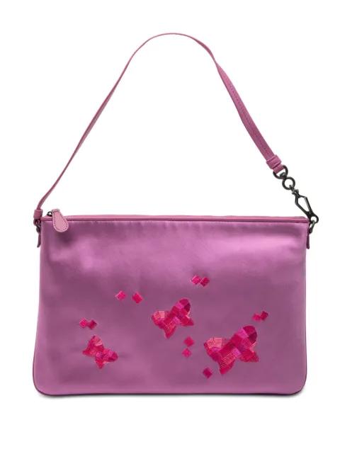 2012-2025 Satin Embroidered Butterflies shoulder bag by BOTTEGA VENETA 