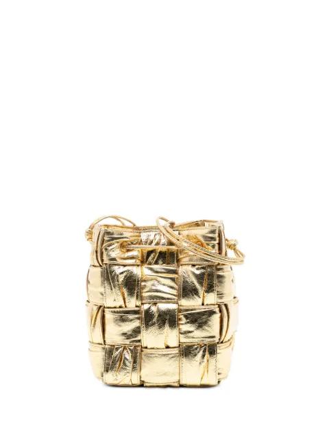 2012-2025 Small Metallic Crushed Nappa Maxi Intrecciato Cassette bucket bag by BOTTEGA VENETA 2012-2025 Small Metallic Crushed Nappa Maxi Intrecciato Cassette bucket bag by BOTTEGA VENETA