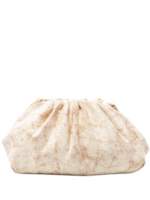 2012-2026 Crackled Calfskin The Pouch clutch bag by BOTTEGA VENETA 