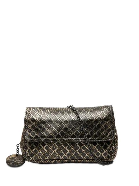 2012-2026 Metallic Calfskin Intrecciomirage Chain Flap crossbody bag by BOTTEGA VENETA 
