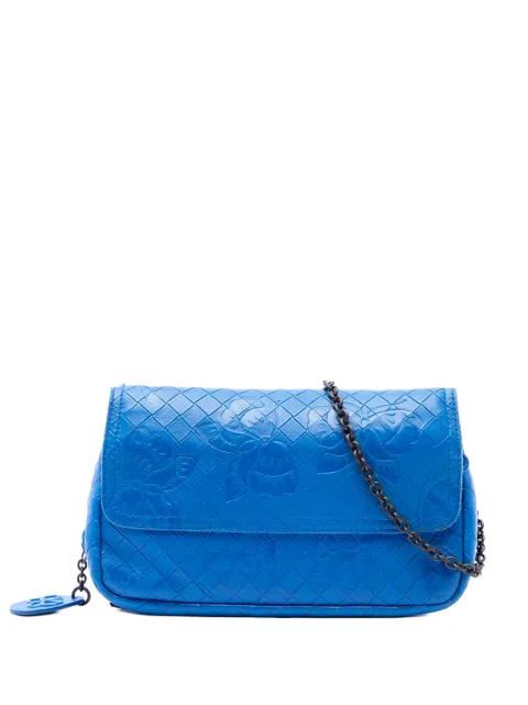 2012-2026 Small Calfskin Intrecciomirage Embossed Butterfly Chain crossbody bag by BOTTEGA VENETA 
