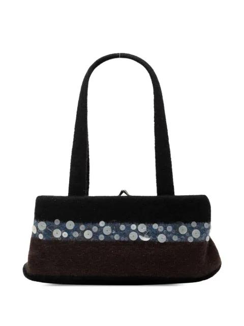 20th Century Wool and Sequin Embellished Clasp shoulder bag by BOTTEGA VENETA 