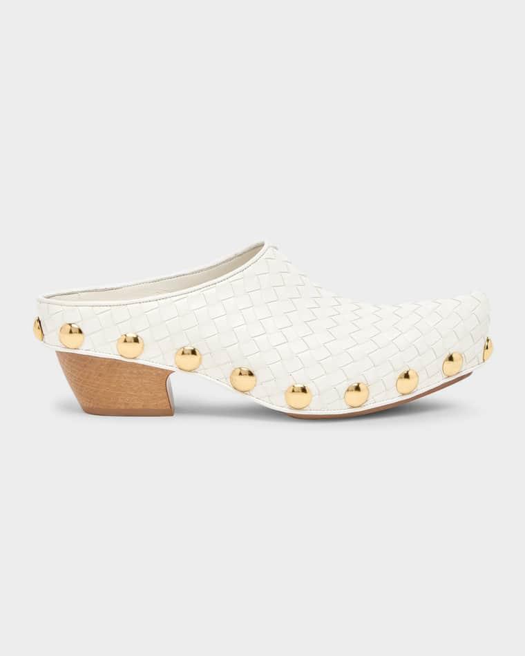 30mm Gondola Intrecciato Leather Clogs by BOTTEGA VENETA