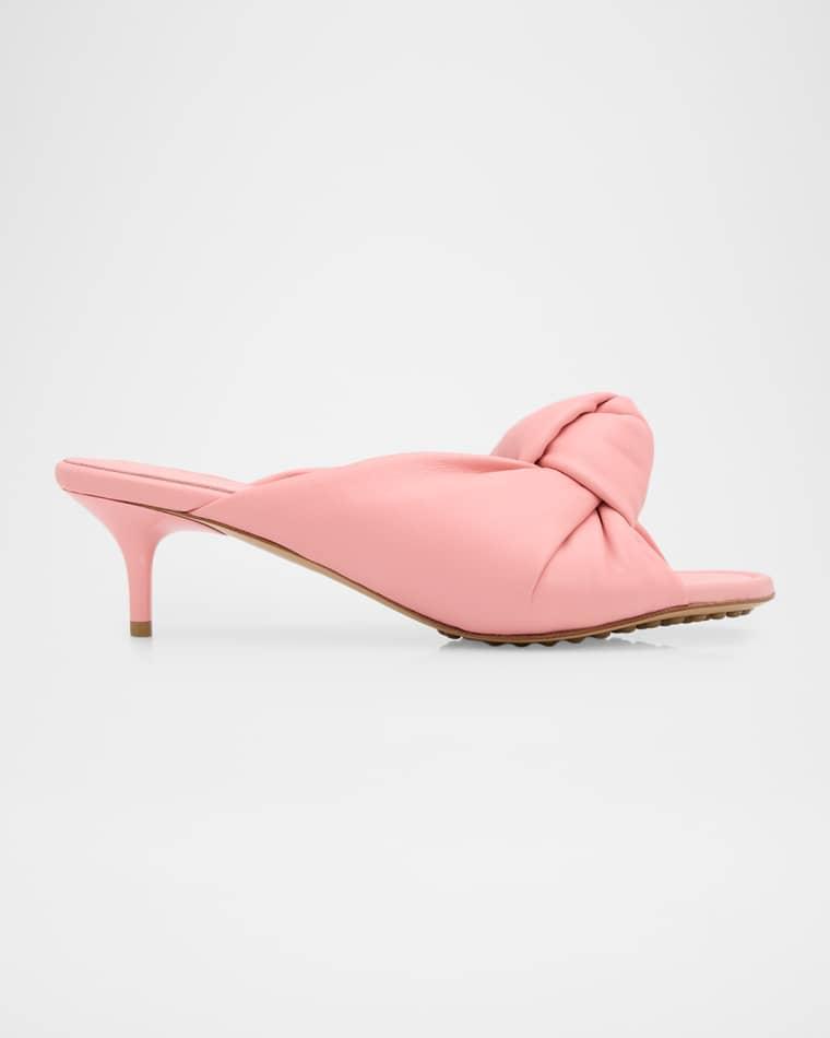 35mm Cherry Knotted Leather Mule Sandals by BOTTEGA VENETA