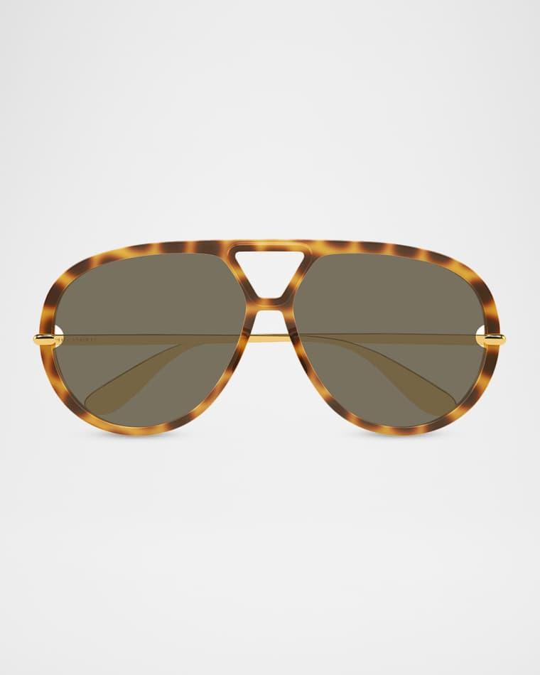 63mm Acetate & Metal Aviator Sunglasses by BOTTEGA VENETA