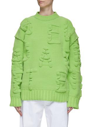 Alphabet jacquard chenille sweater by BOTTEGA VENETA