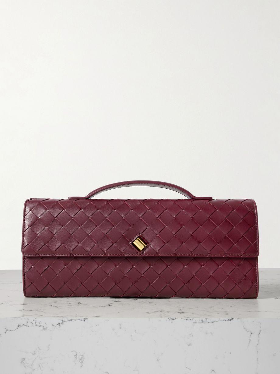 Andiamo long Intrecciato leather clutch by BOTTEGA VENETA