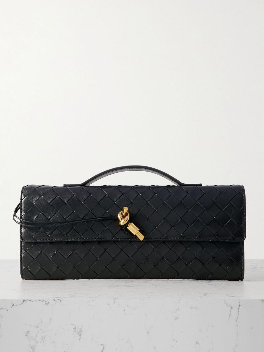 Andiamo long Intrecciato leather clutch by BOTTEGA VENETA