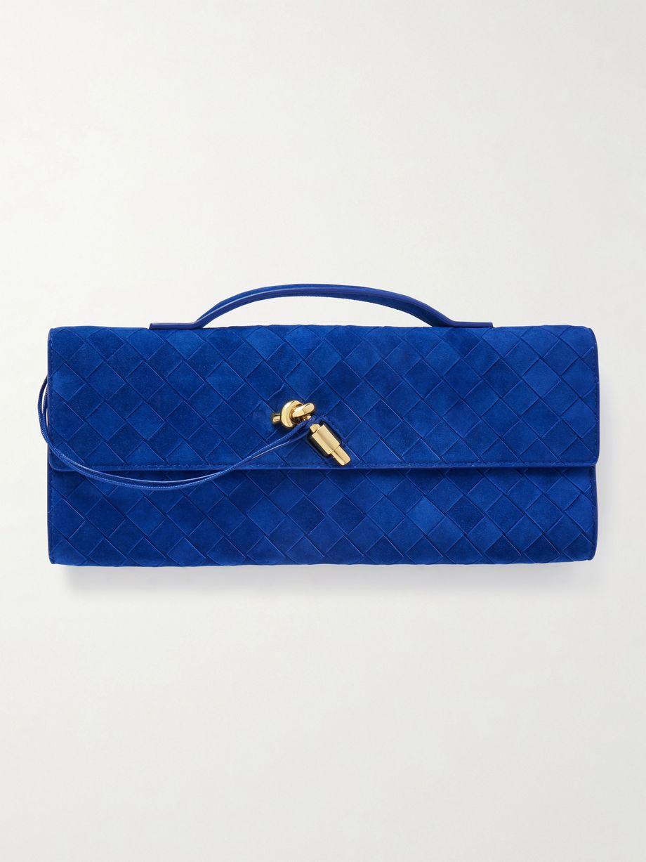Andiamo long Intrecciato suede clutch by BOTTEGA VENETA