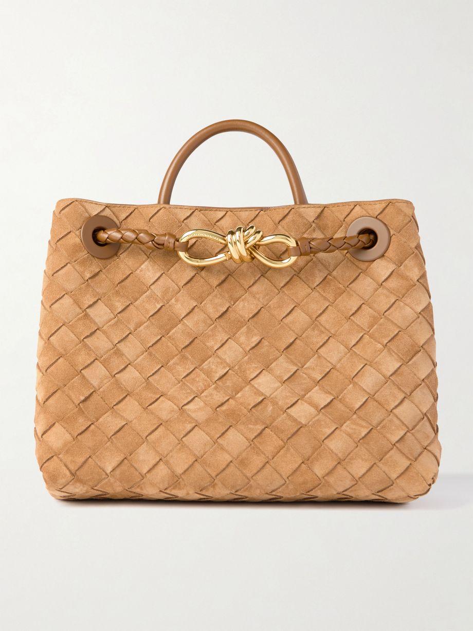 Andiamo small Intrecciato suede tote by BOTTEGA VENETA