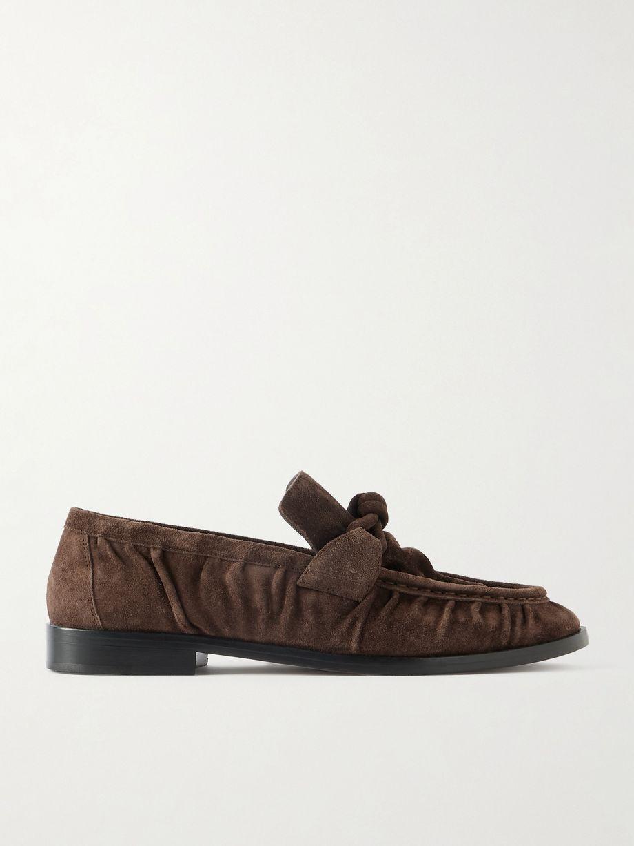Astaire knotted suede loafers by BOTTEGA VENETA